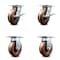 Service Caster 6 Inch High Temp Phenolic Caster Set with Roller Bearing 2 Brakes and 2 Rigid SCC-35S620-PHRHT-SLB-2-R-2 - alternate 1